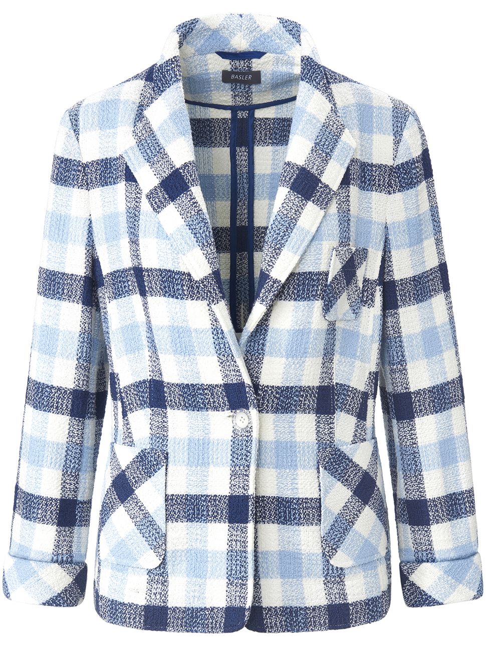 Basler Blazer Check white blue