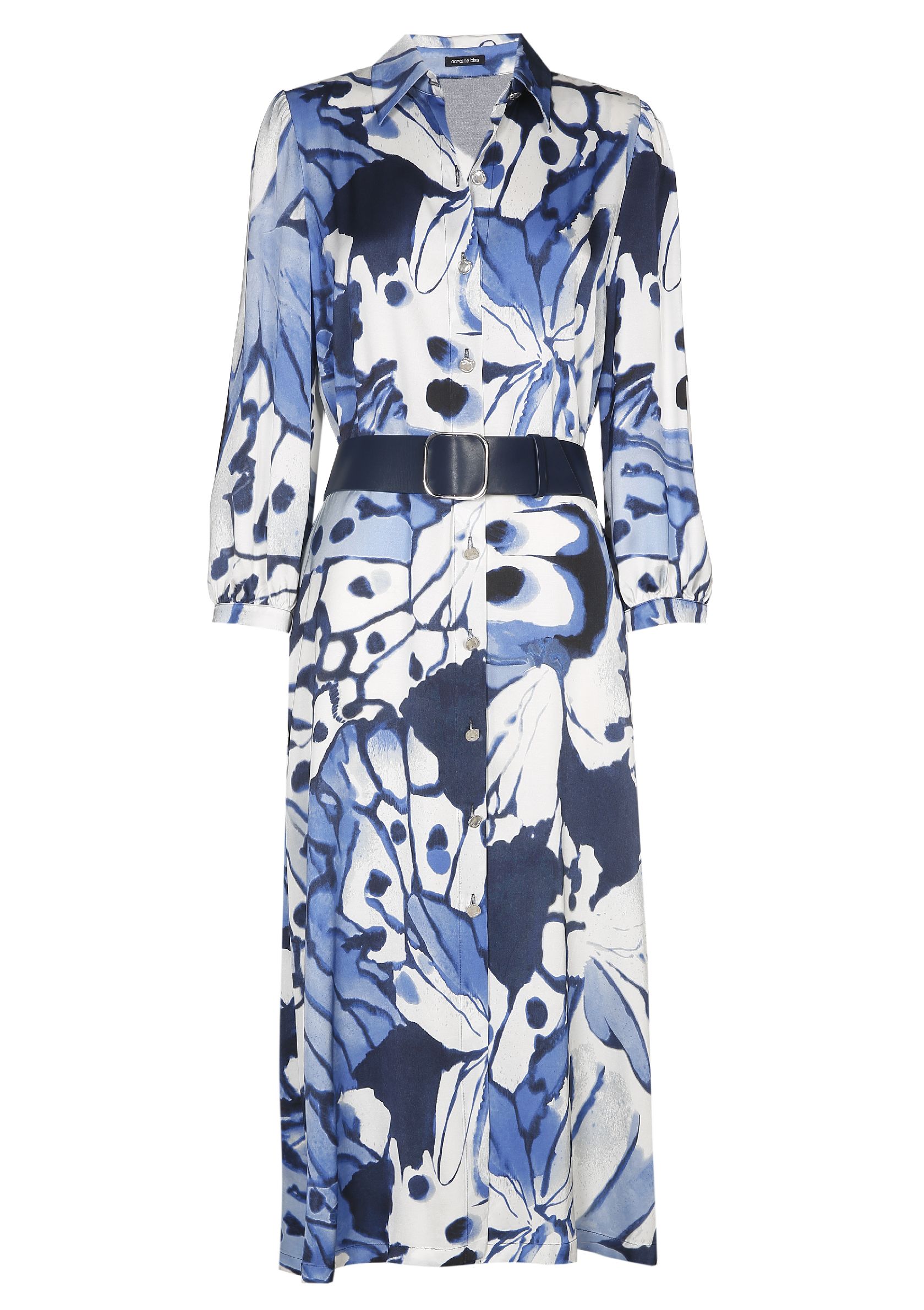 Caroline Biss Jurk blue/witte print