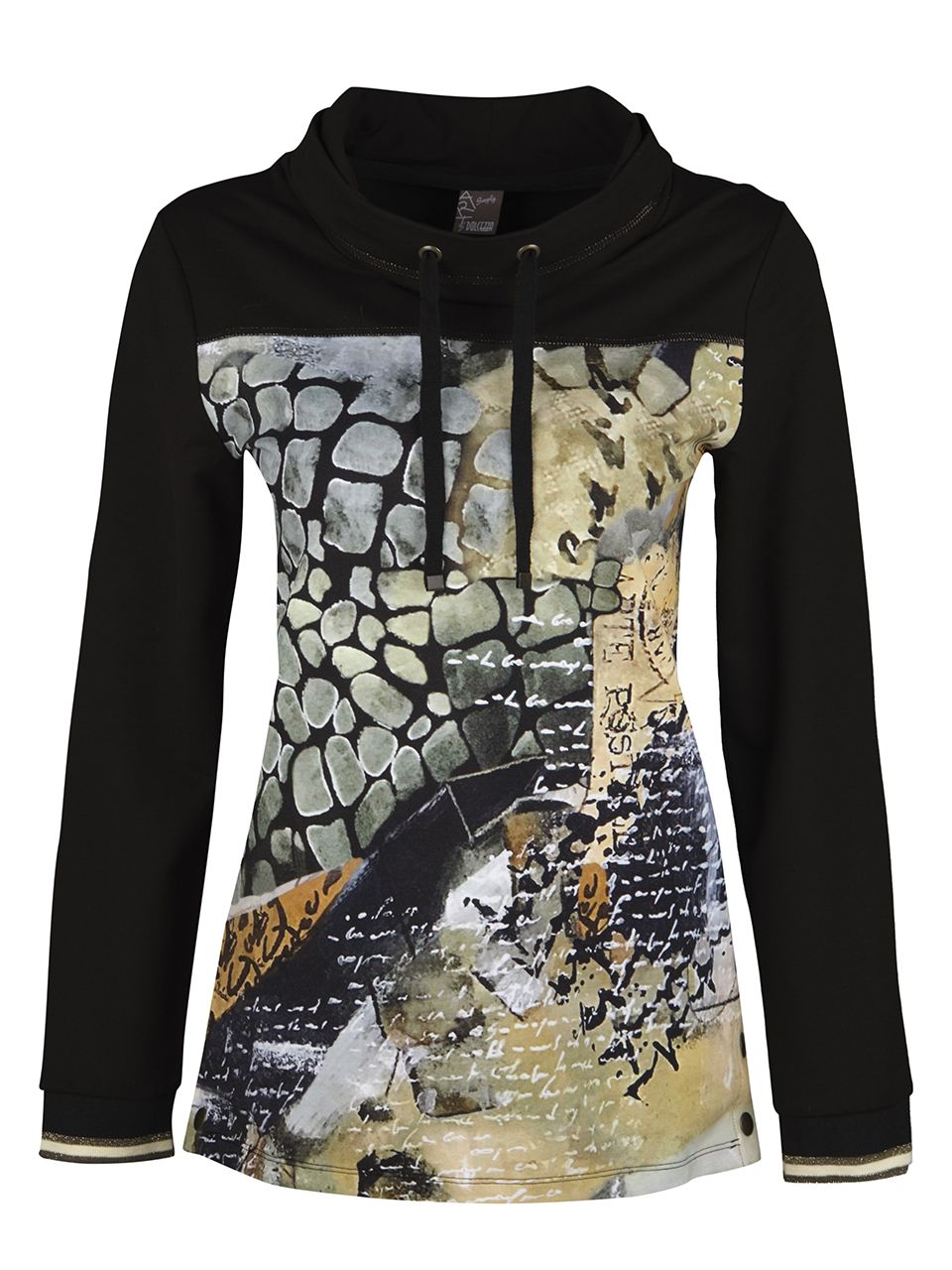Dolcezza Shirt lange mouw col sweat dessin