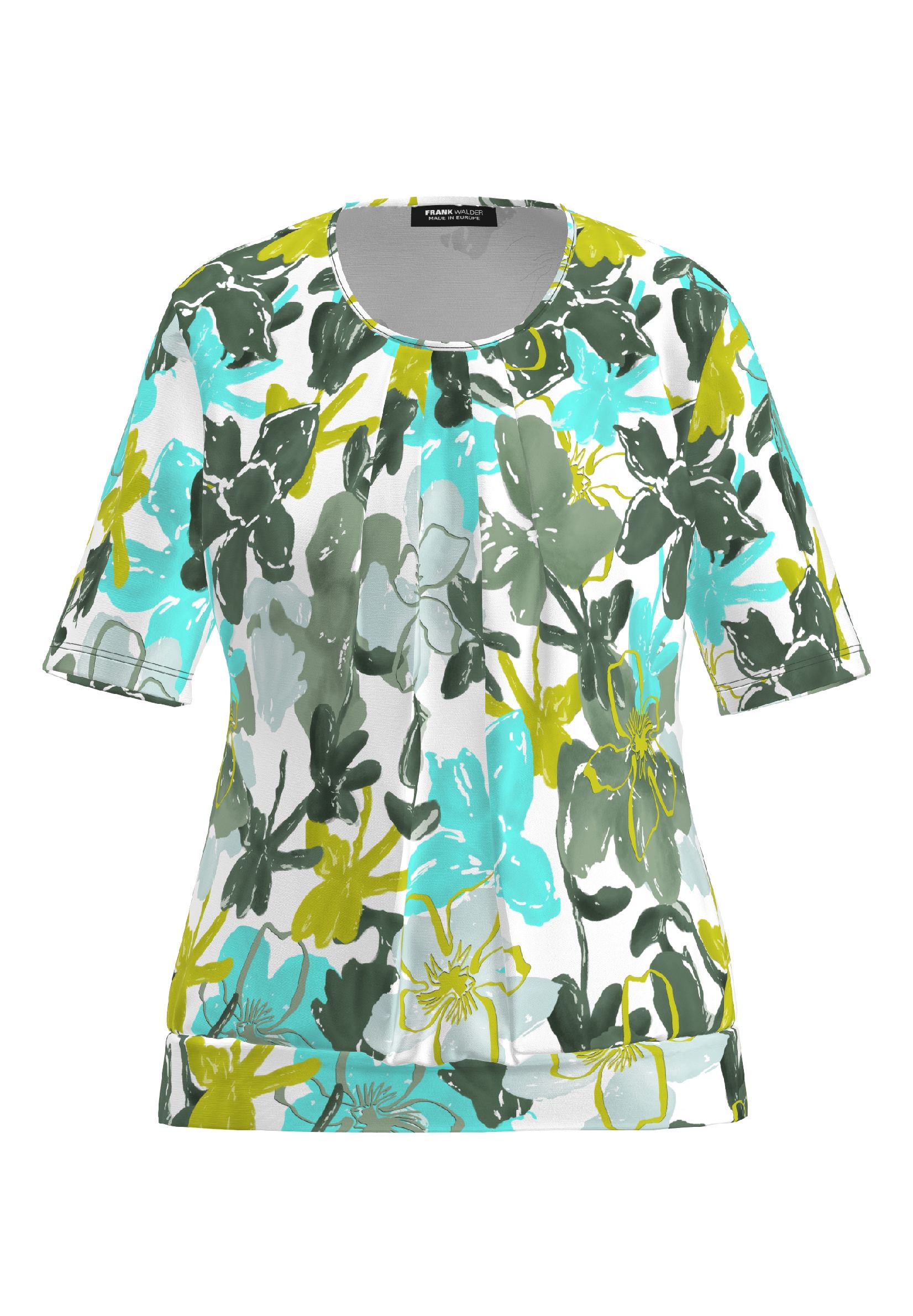 Frank Walder Shirt Blouson Lagoon print