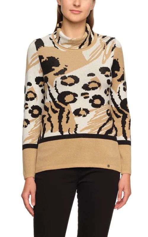 Gollehaug Trui beige/zwart
