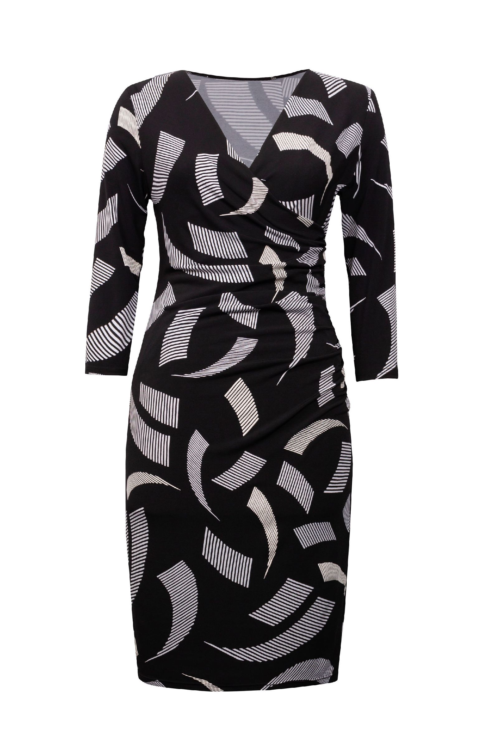 Joseph Ribkoff Jurk dessin black/vanilla
