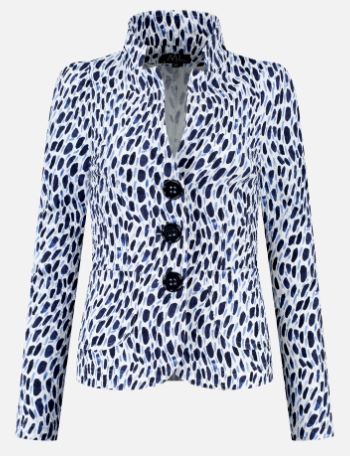 ML collections Blazer blauw/wit print