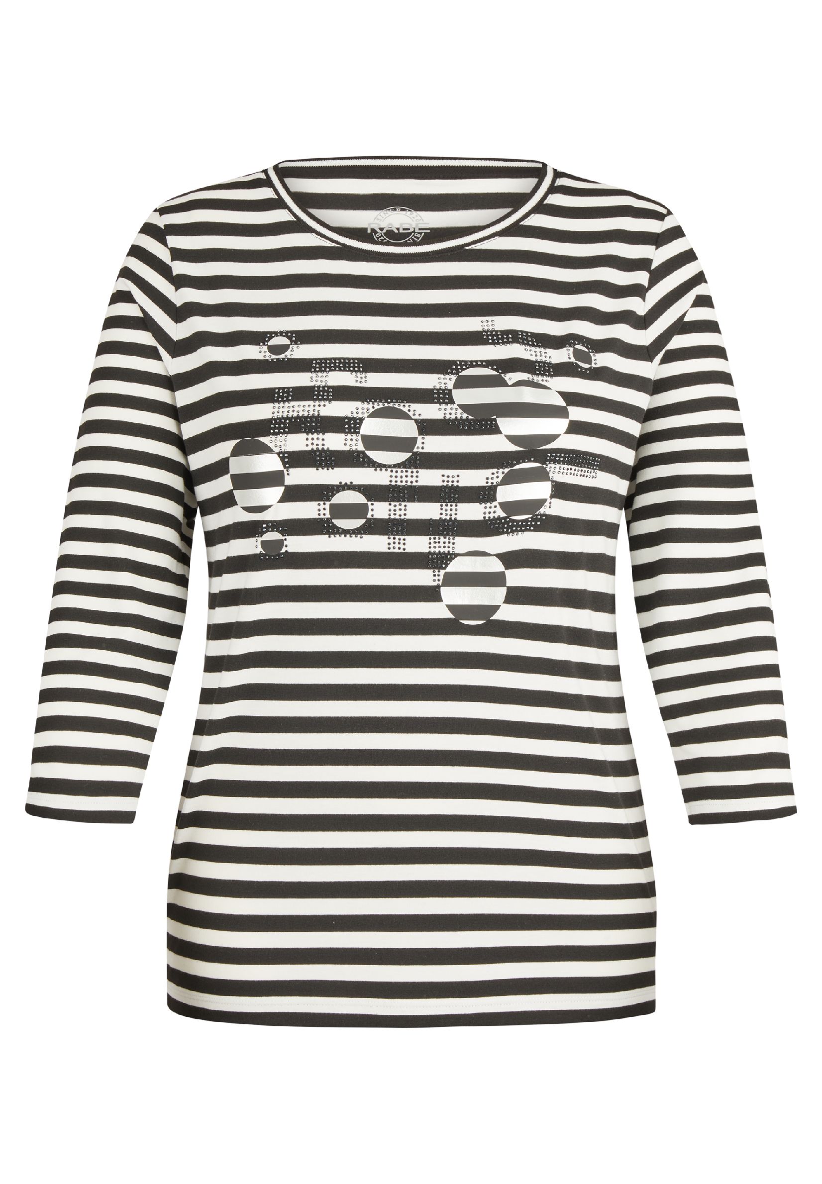 Rabe Shirt Seattle zwart/wit streep