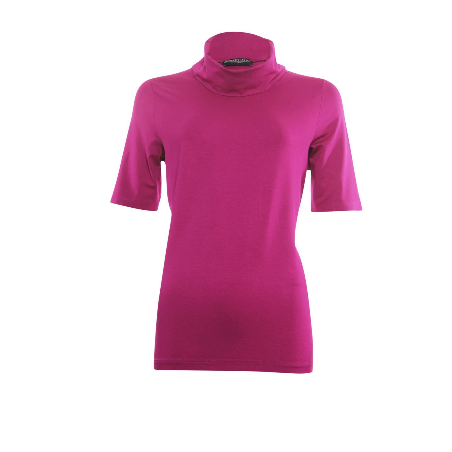 Roberto Sarto T-shirt rolcollar magenta