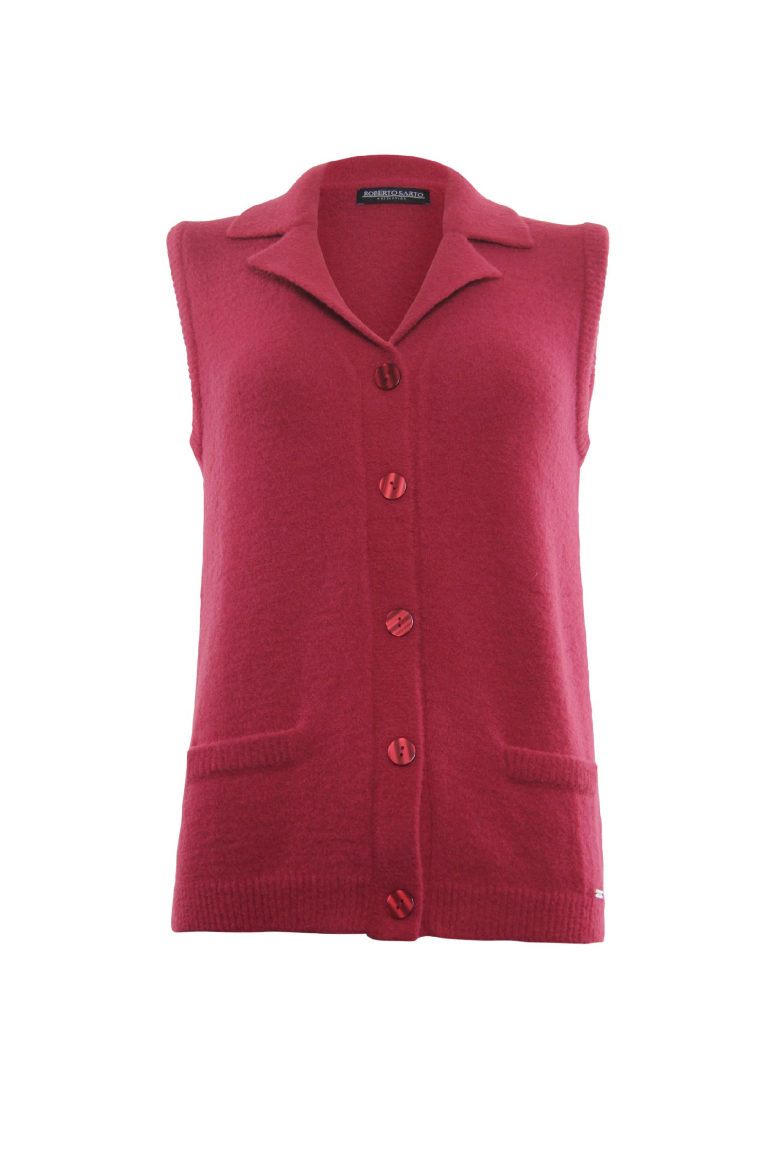 Roberto Sarto Vest mouwloos cherry
