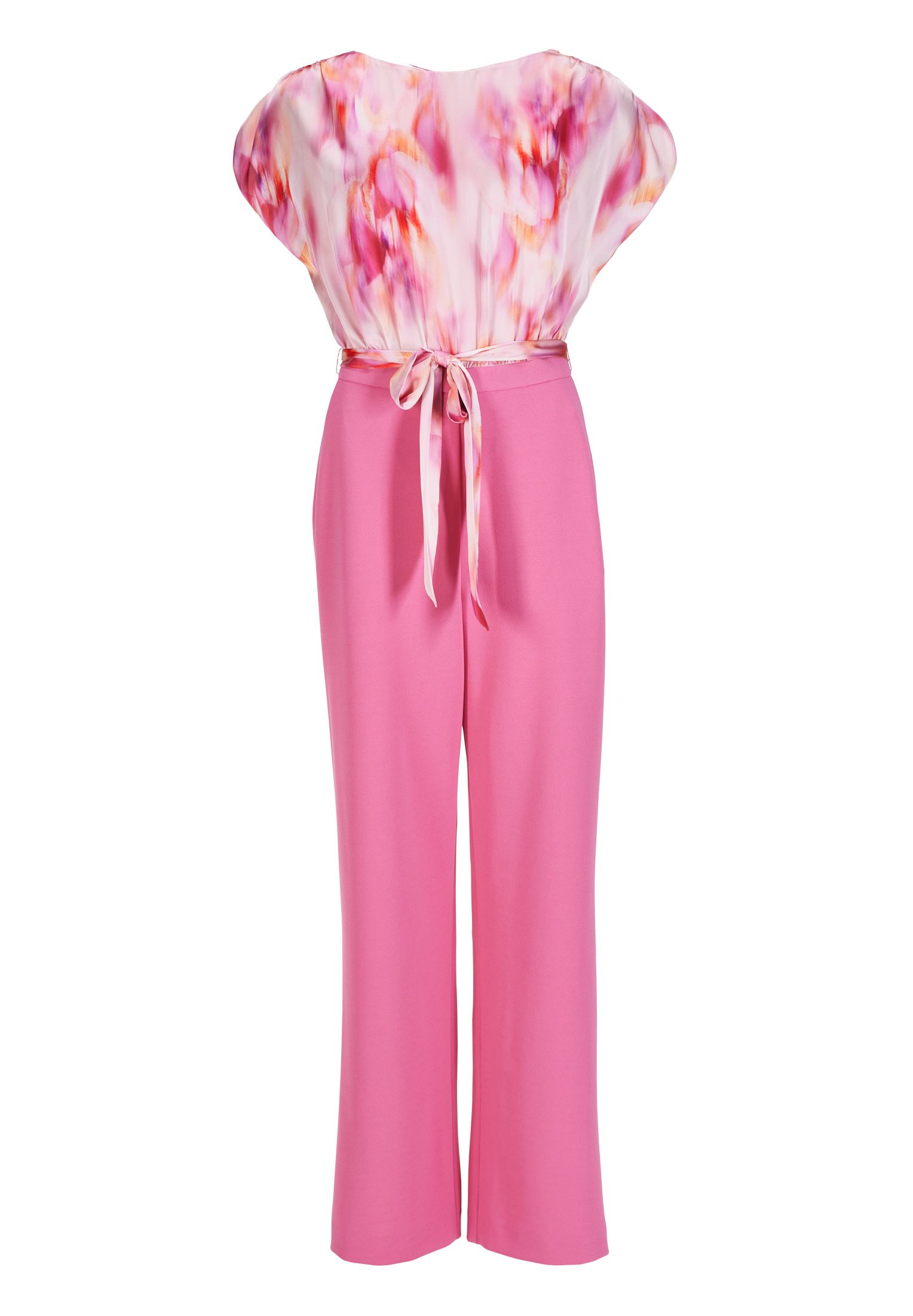 Swing Jumpsuit Fuchsia print