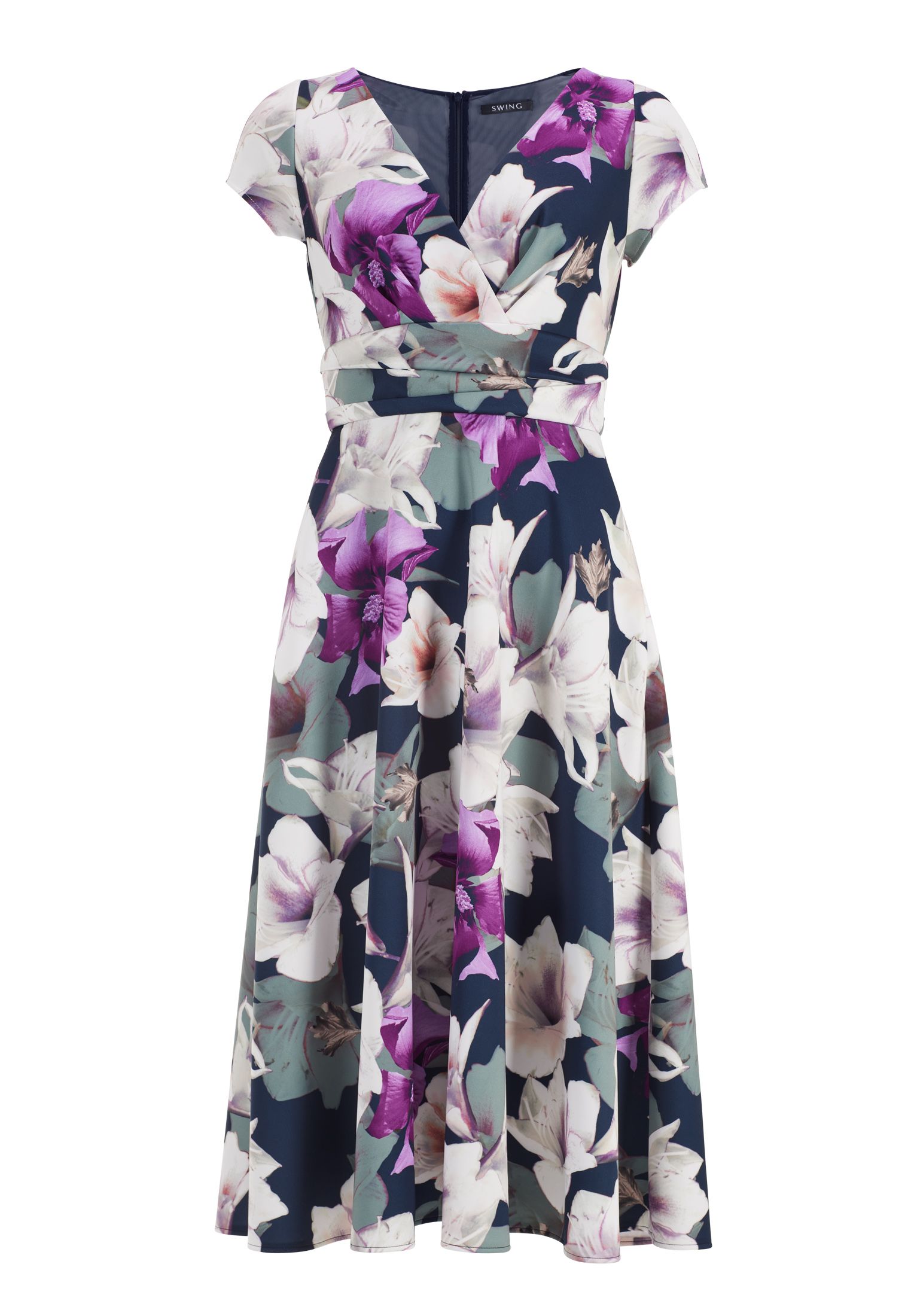 Swing Jurk Scuba met Print